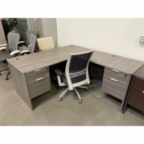 I5 Samoa Grey L-shape desk